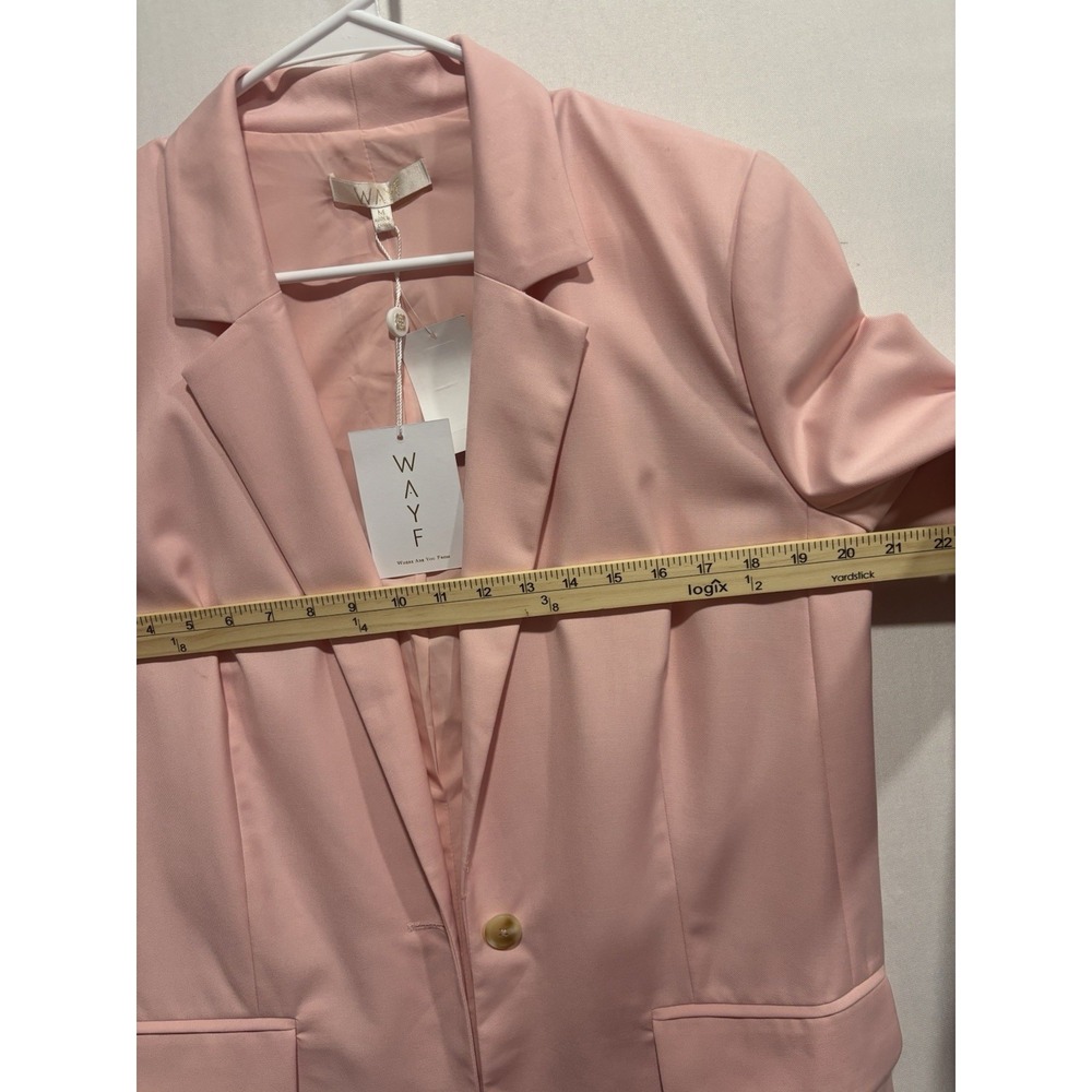 WAYF Women's Pink Blazer Jacket Medium M NWT Nordstrom One Button - Picture 10 of 13